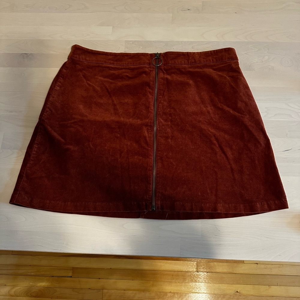 Forever 21 Rust Mini Skirt with Front Zipper